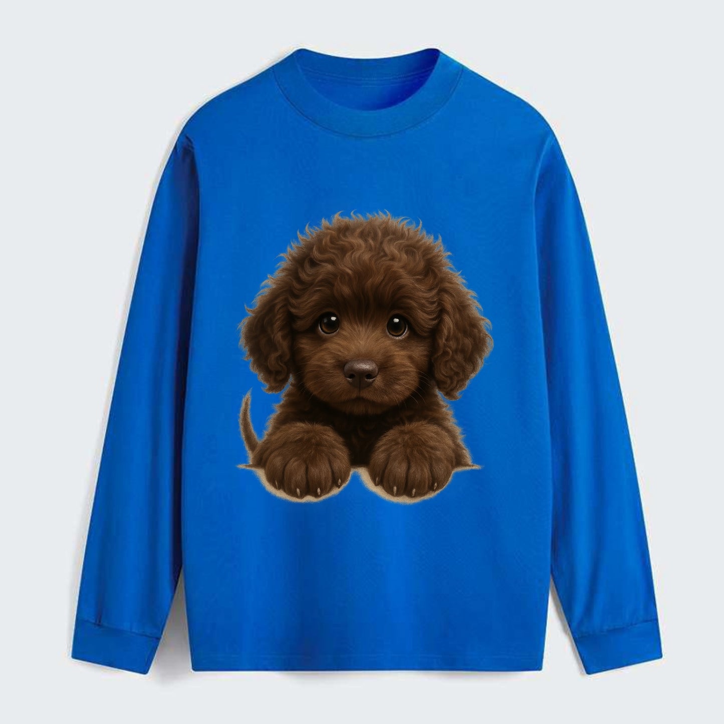 Irish Water Spaniel  - Classic Long Sleeve Shirt - Blue