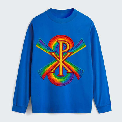 Chi Rho  - Classic Long Sleeve Shirt - Blue