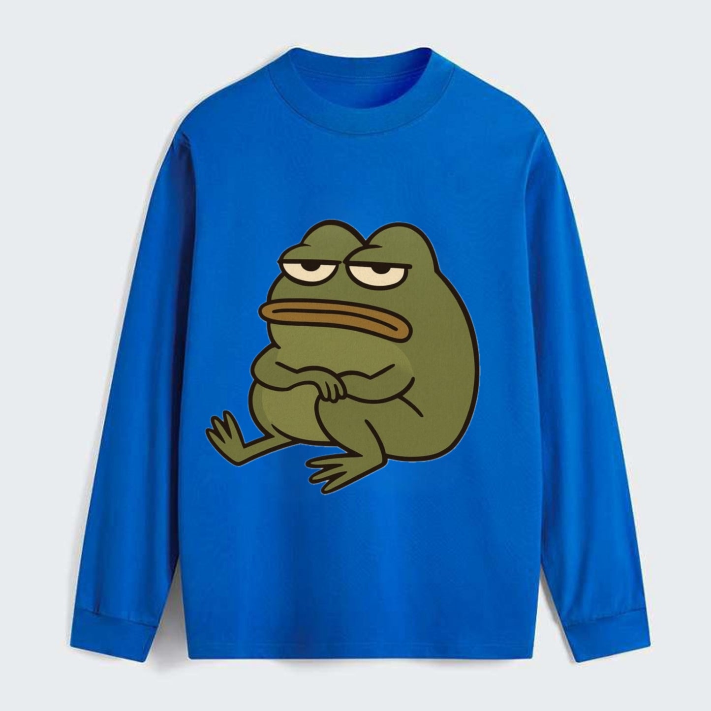 The Frog Judges Silently - Classic Long Sleeve Shirt - Blue