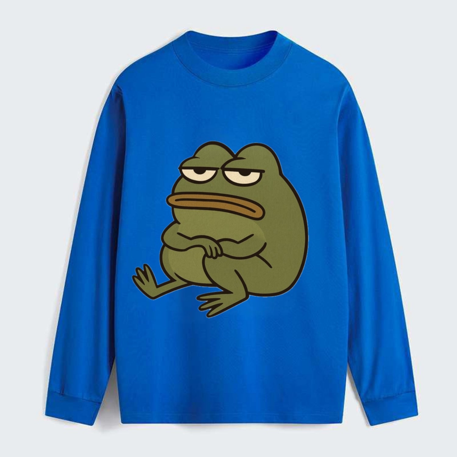 The Frog Judges Silently - Classic Long Sleeve Shirt - Blue