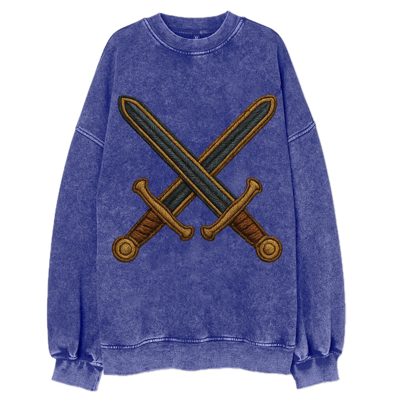 Crossed Swords  - Vintage Sweatshirt - Blue