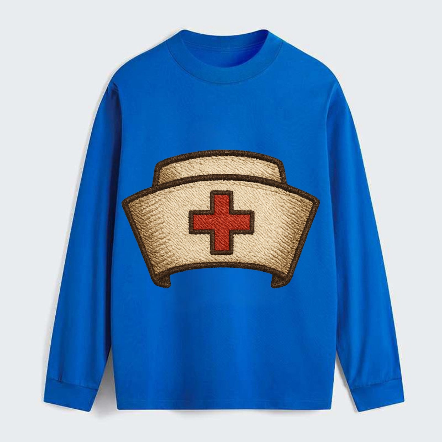 Nurse Cap  - Classic Long Sleeve Shirt - Blue