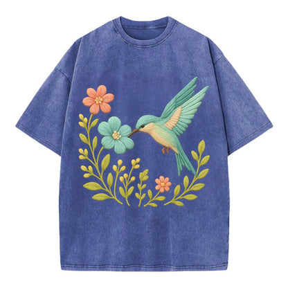 Mint Bee-Eater - Vintage T-shirt - Blue
