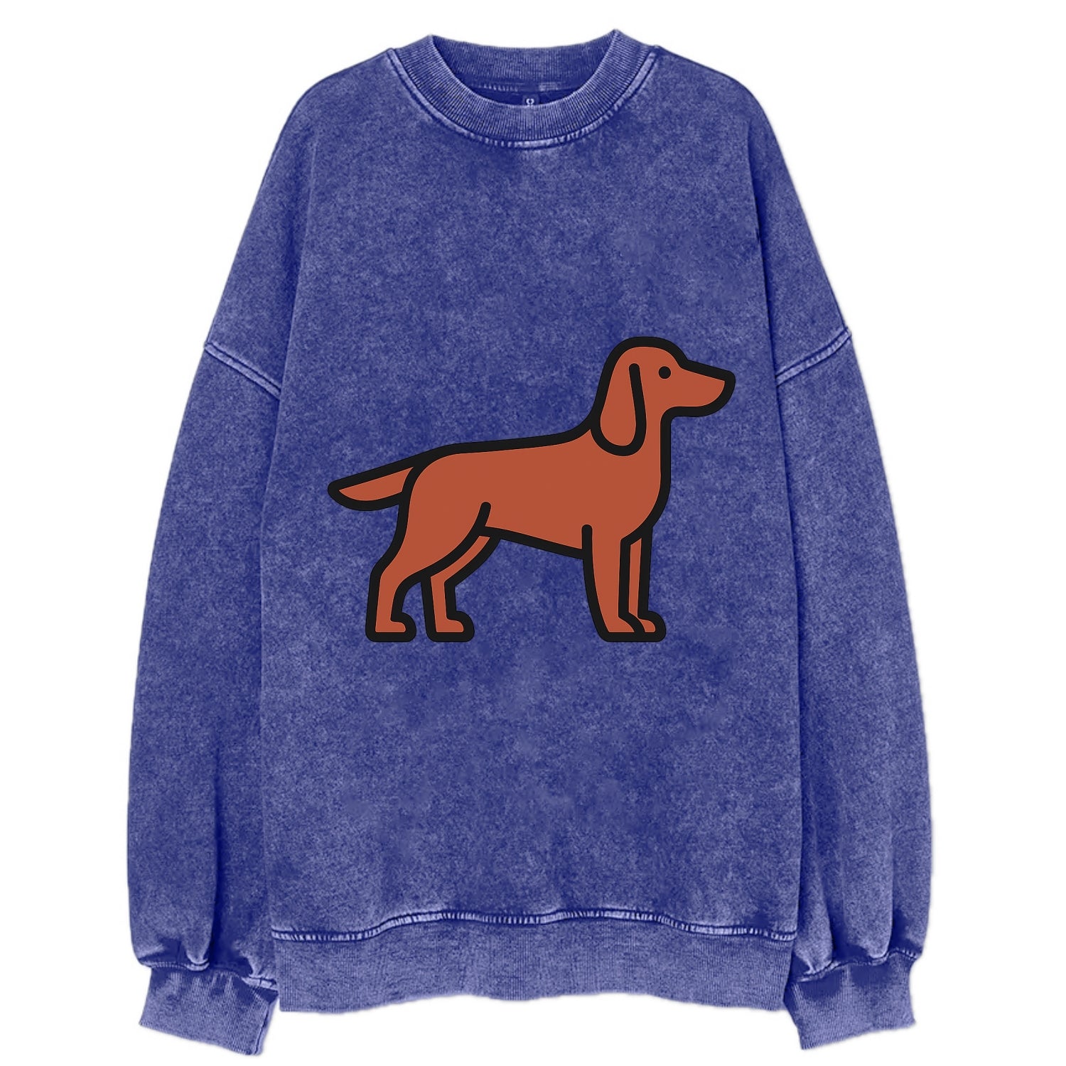 Irish Setter - Red/chestnut flat side profile - Vintage Sweatshirt - Blue