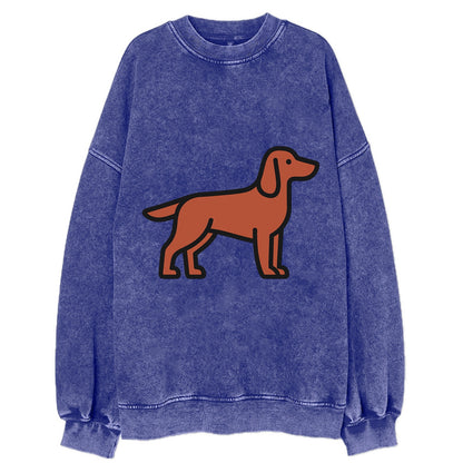 Irish Setter - Red/chestnut flat side profile - Vintage Sweatshirt - Blue