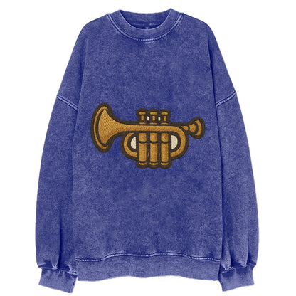 Trumpet  - Vintage Sweatshirt - Blue