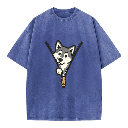 Alaskan Malamute - Vintage T-shirt - Blue