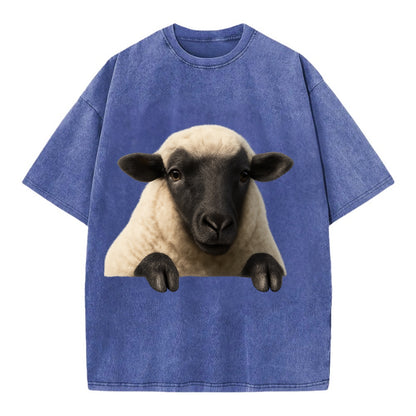 Sheep  - Vintage T-shirt - Blue