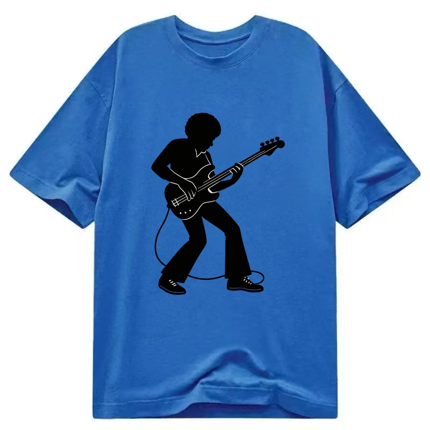 Bass guitarist slap technique - Classic T-shirt - Blue