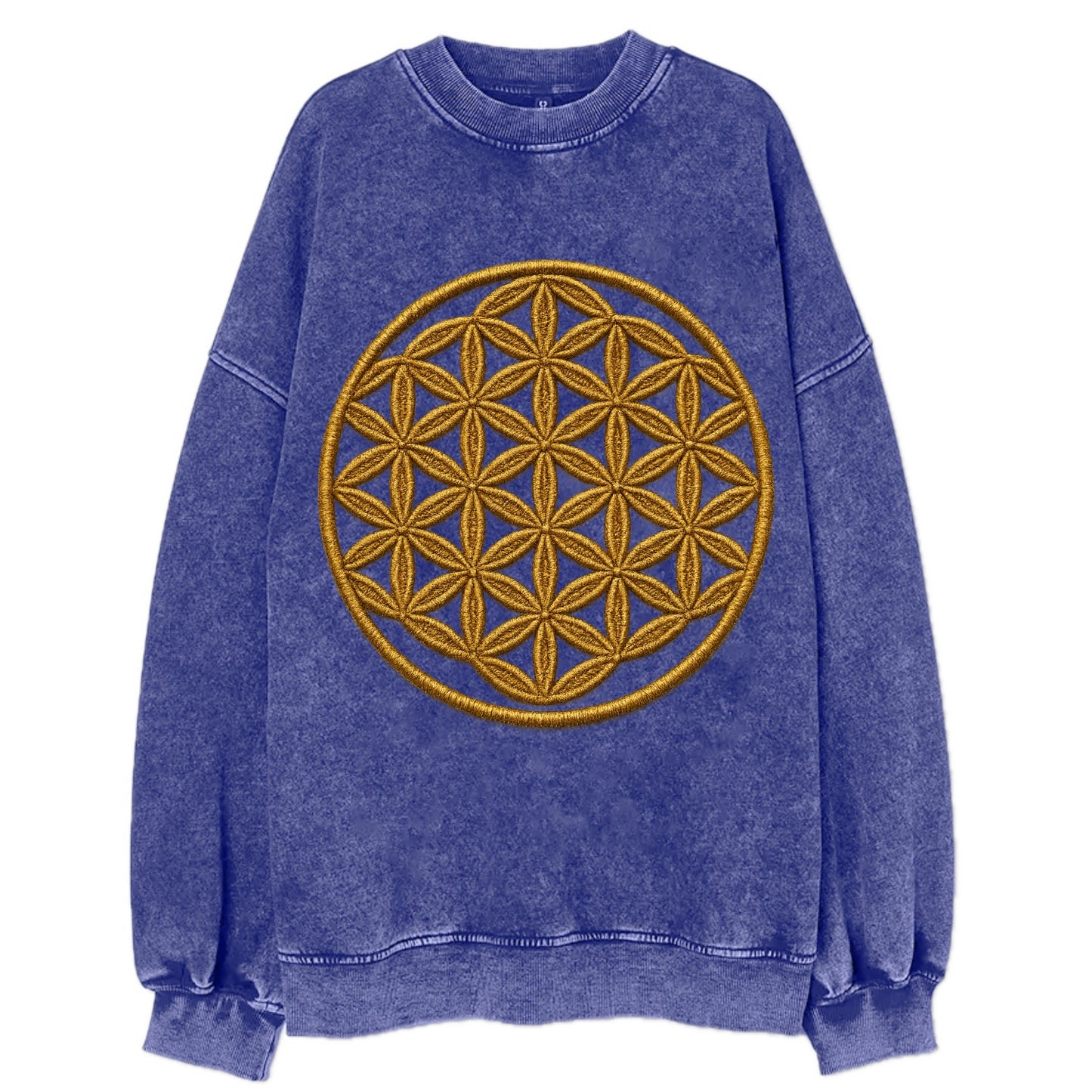 Flower of Life  - Vintage Sweatshirt - Blue