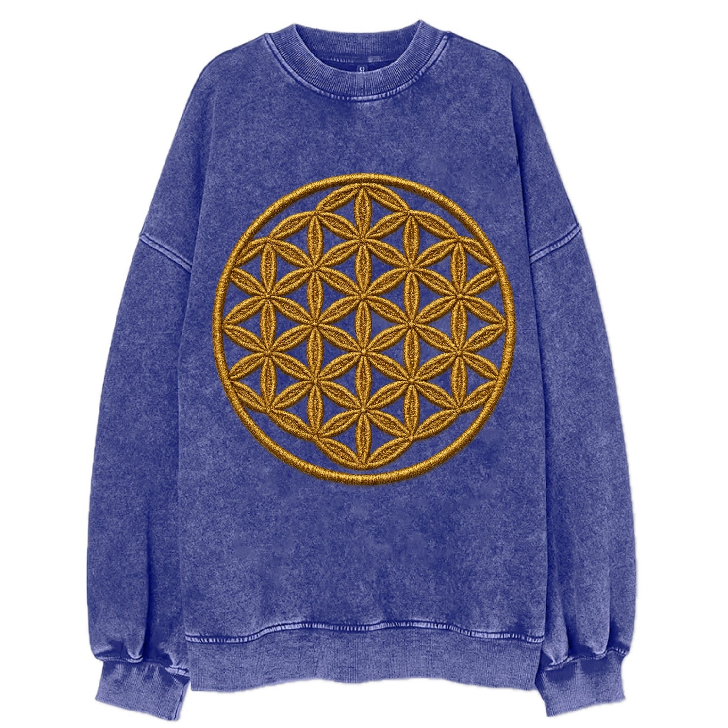 Flower of Life  - Vintage Sweatshirt - Blue