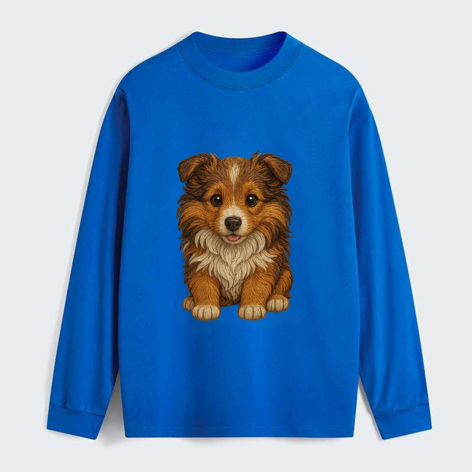 Baby Shetland Sheepdog Puppy - mini collie look, flowing mane, - Classic Long Sleeve Shirt - Blue