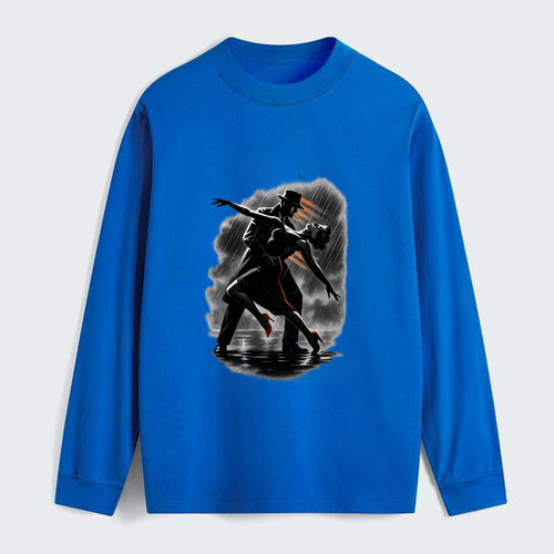 romantic dance pose with woman lifted in the air at lakeside - Classic Long Sleeve Shirt