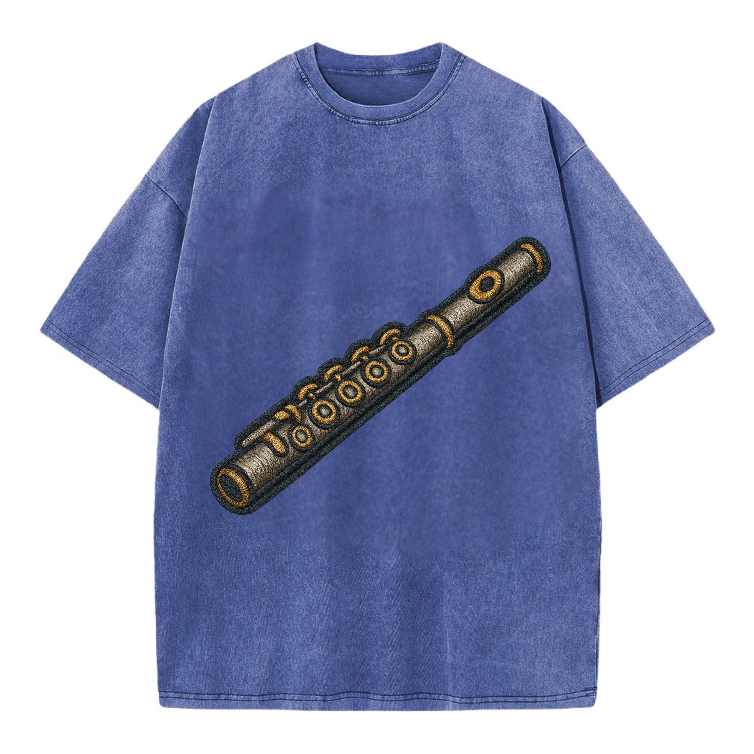 Flute  - Vintage T-shirt - Blue