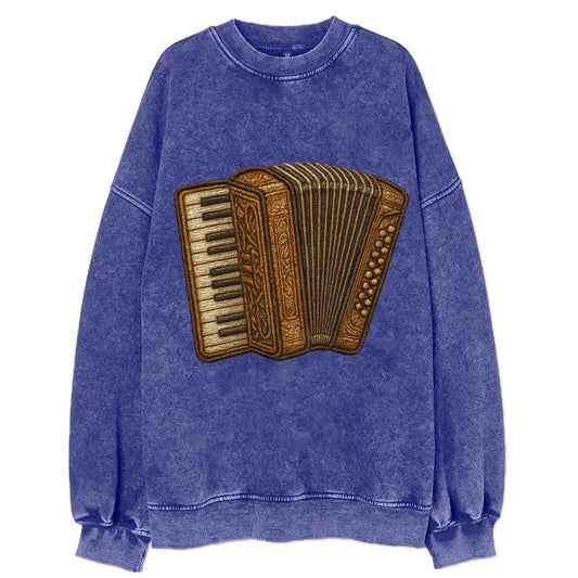 Accordion  - Vintage Sweatshirt - Blue