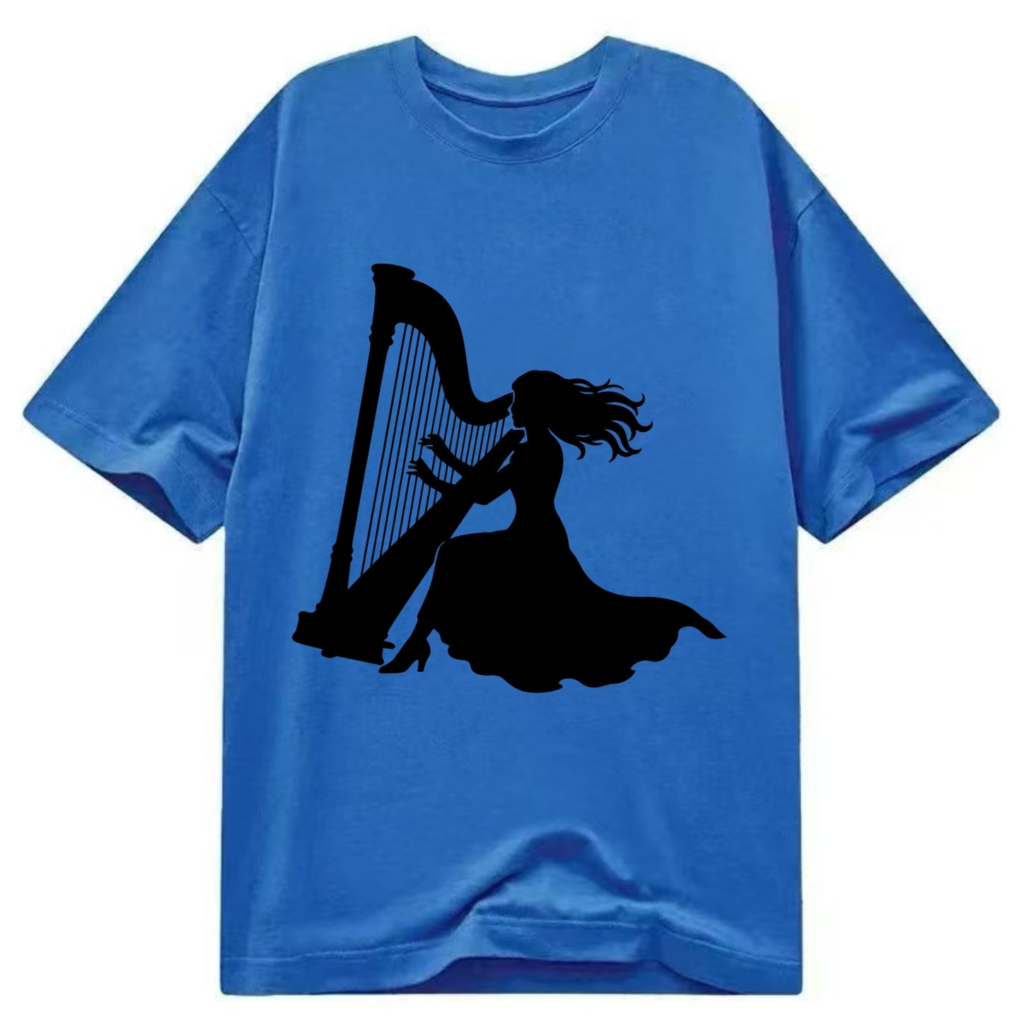 Harpist playing ethereal melody - Classic T-shirt - Blue