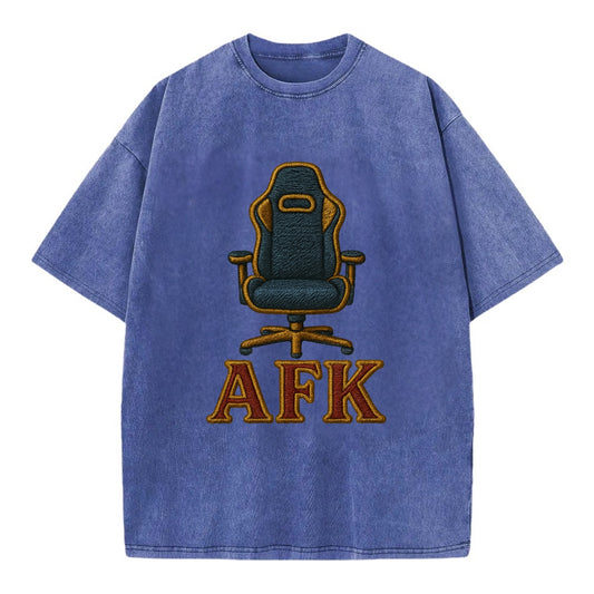 AFK   - Vintage T-shirt - Blue