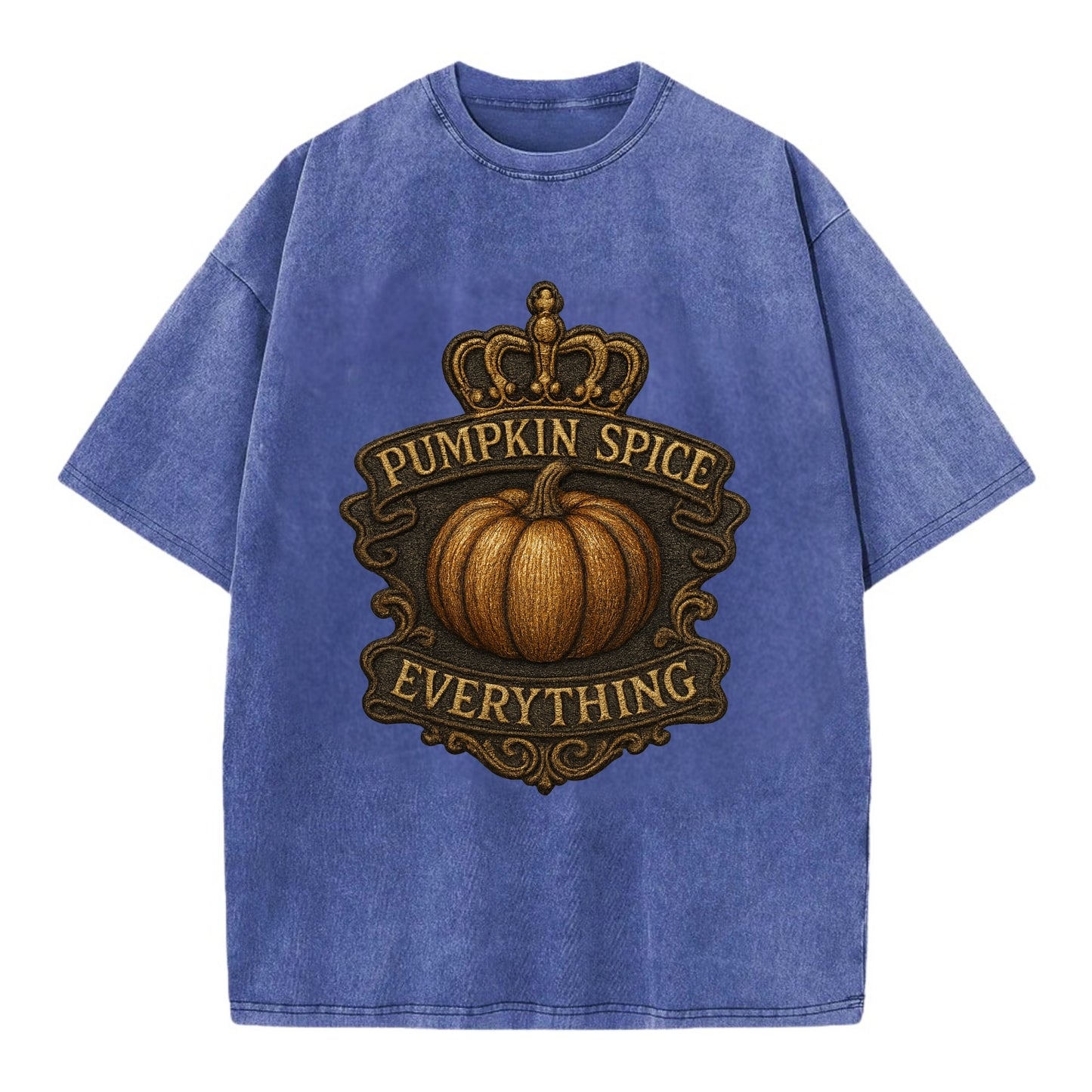 Pumpkin Spice Everything  - Vintage T-shirt - Blue