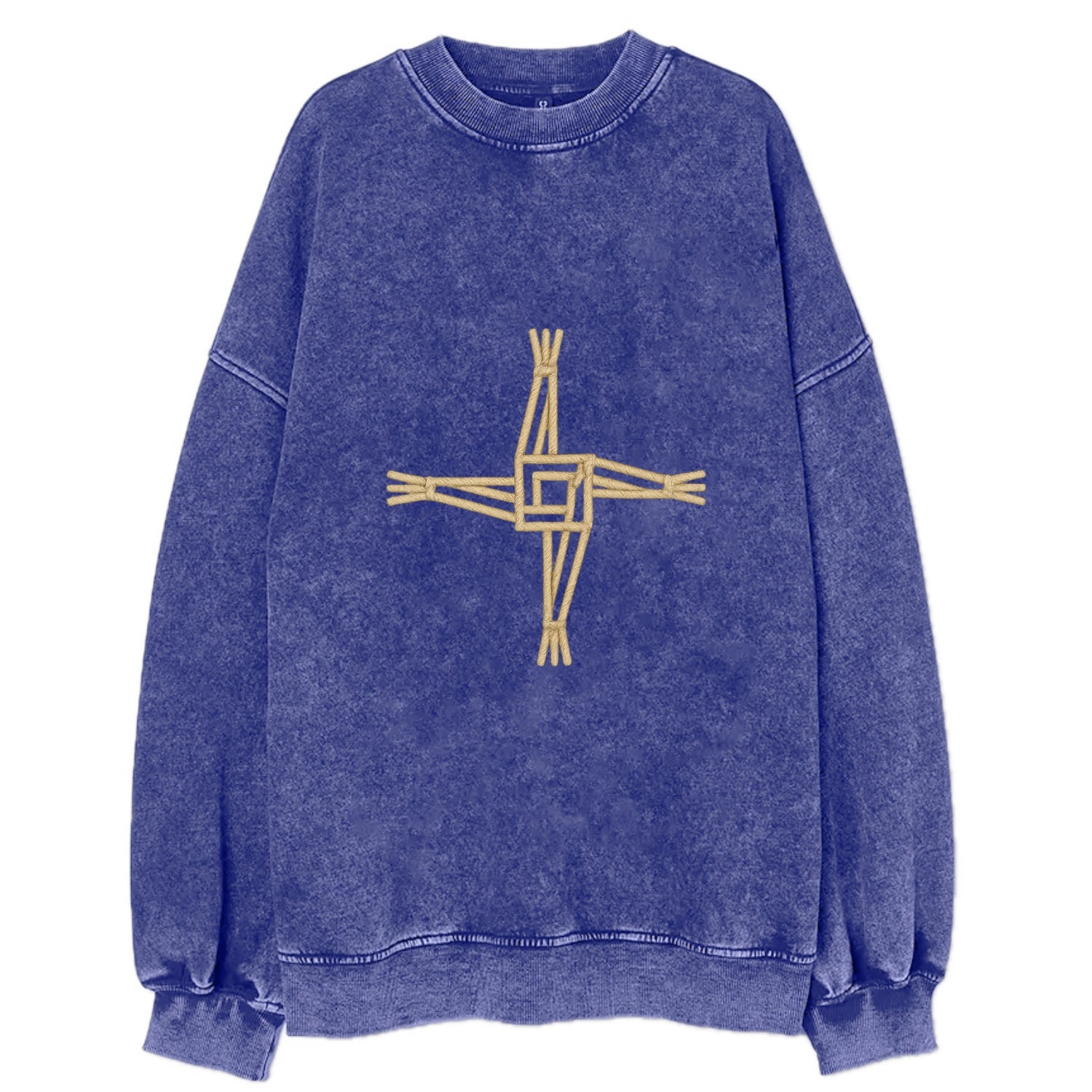 Saint Brigid's Cross  - Vintage Sweatshirt - Blue