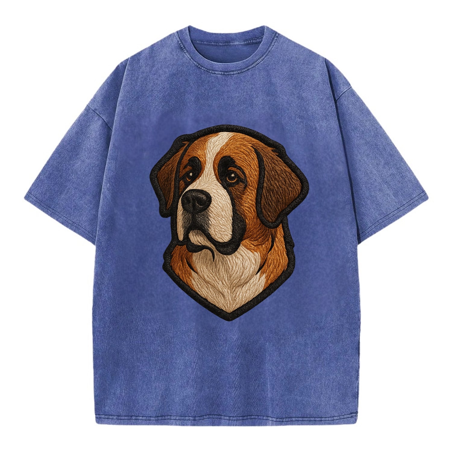 Saint Bernard - Modern gentle giant desi - Vintage T-shirt - Blue