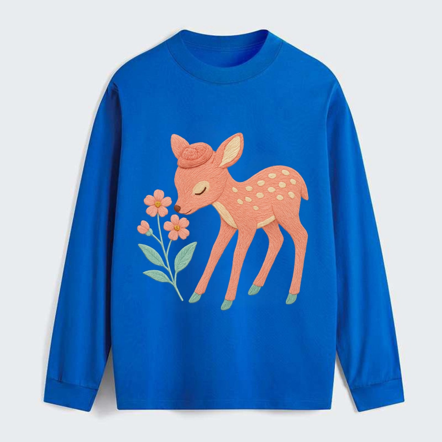 Coral Fawn - Classic Long Sleeve Shirt - Blue