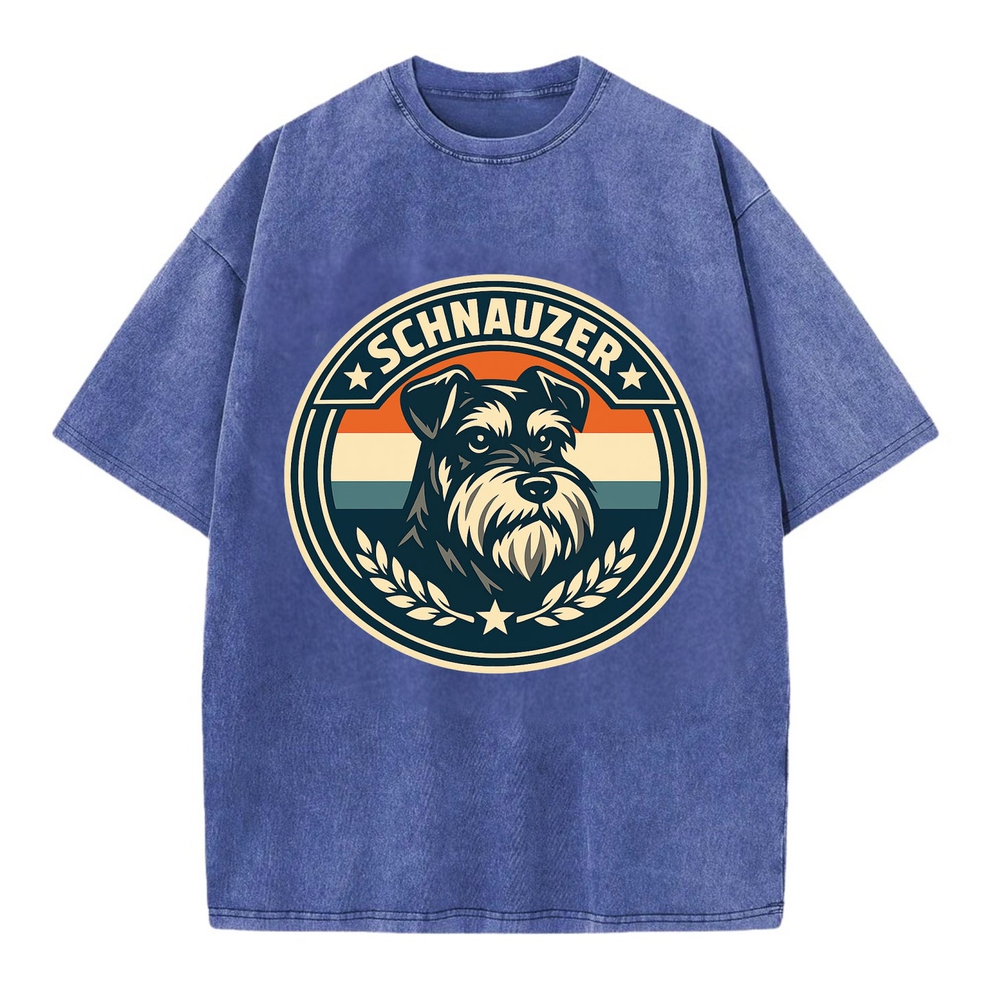 Noble Schnauzer Emblem - Vintage T-shirt - Blue