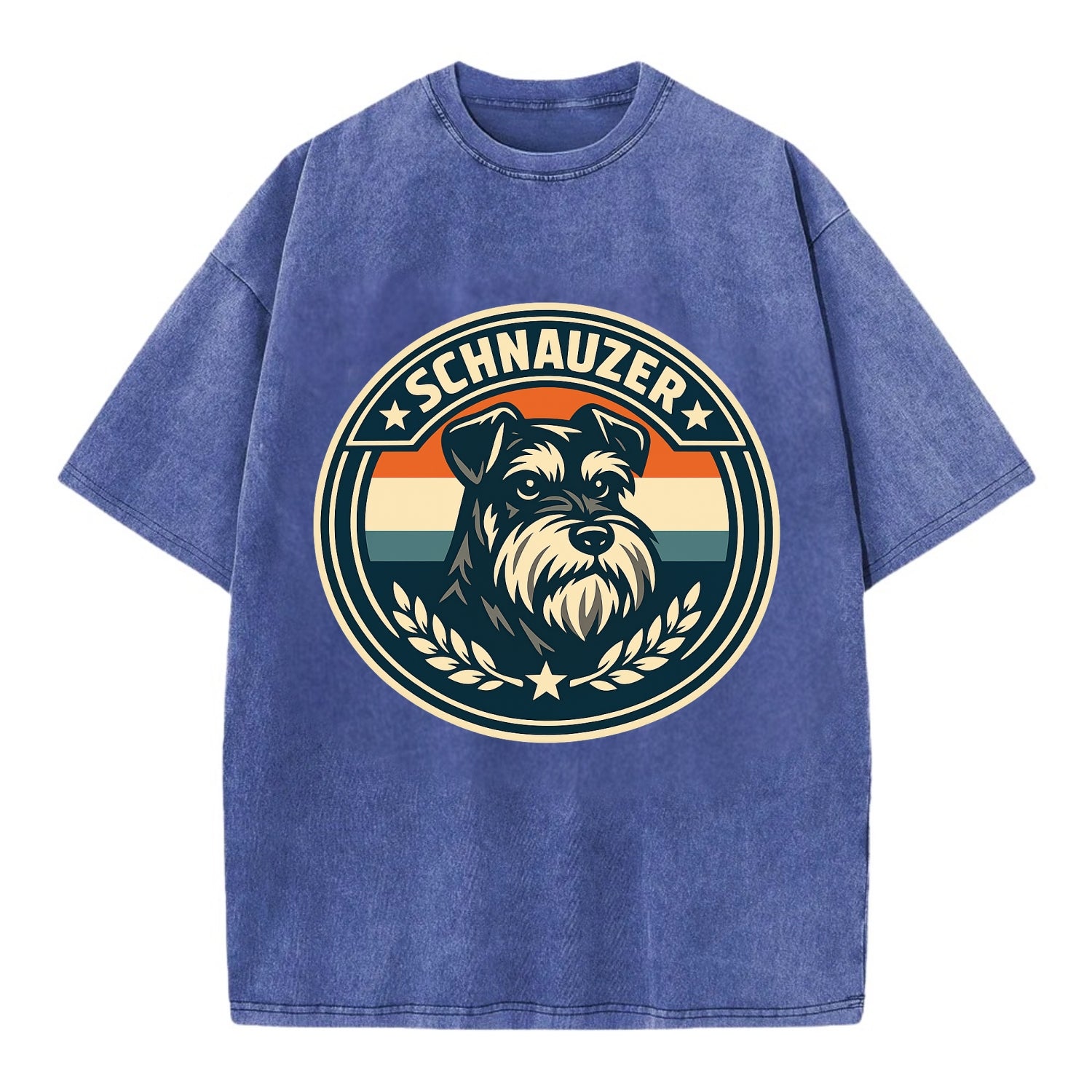 Noble Schnauzer Emblem - Vintage T-shirt - Blue