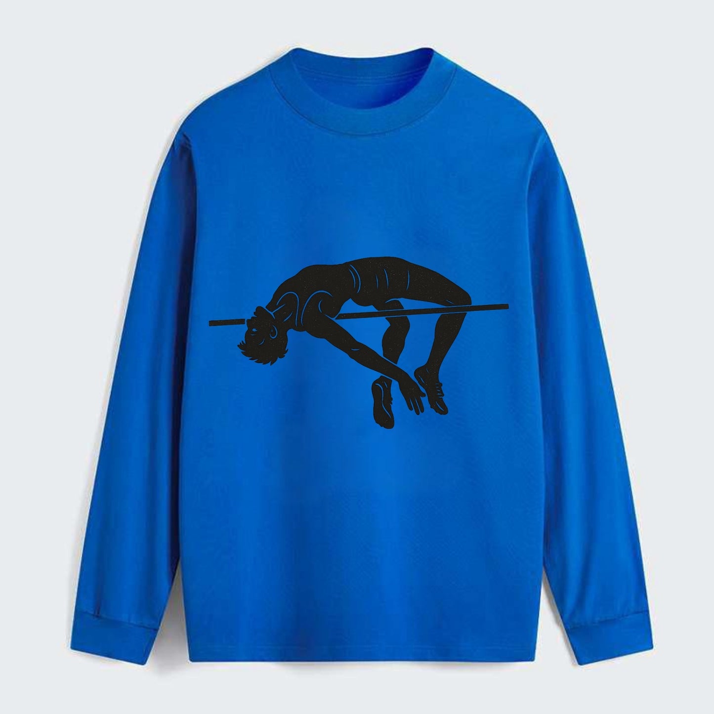 High jumper arching over bar - Classic Long Sleeve Shirt - Blue