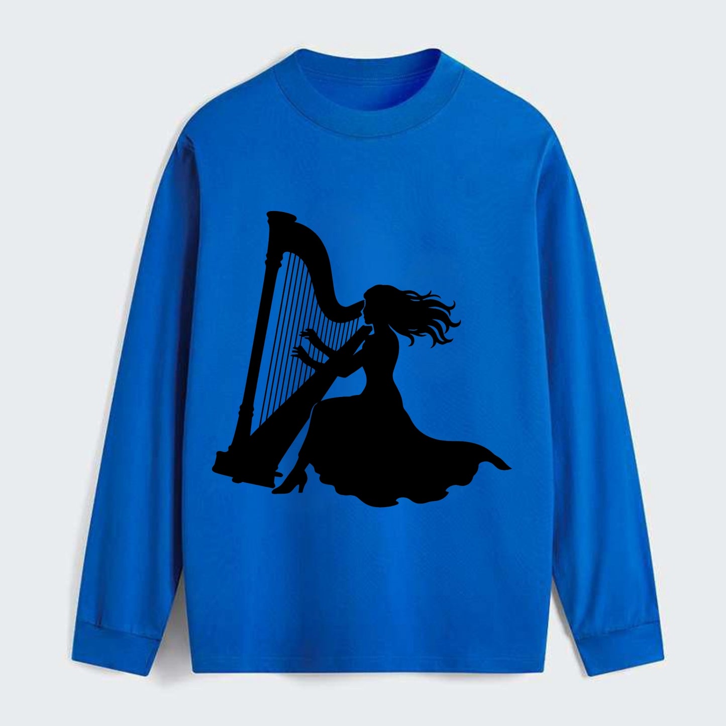 Harpist playing ethereal melody - Classic Long Sleeve Shirt - Blue