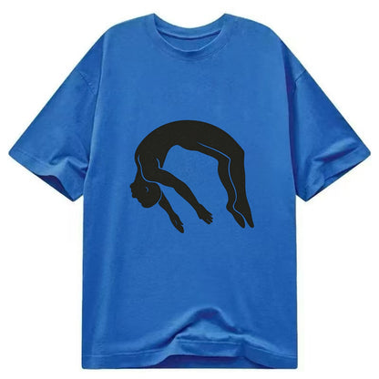 Gymnast doing a backflip - Classic T-shirt - Blue