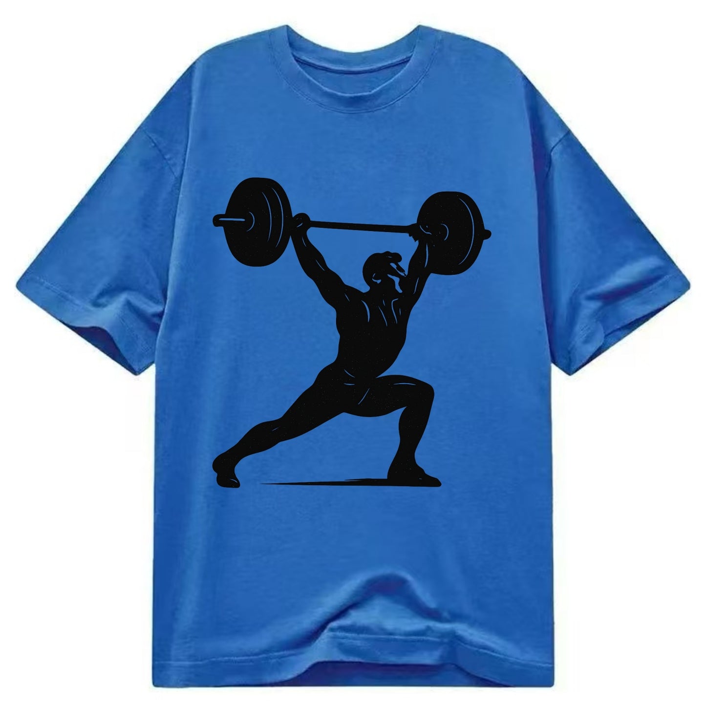 Weightlifter doing overhead snatch - Classic T-shirt - Blue