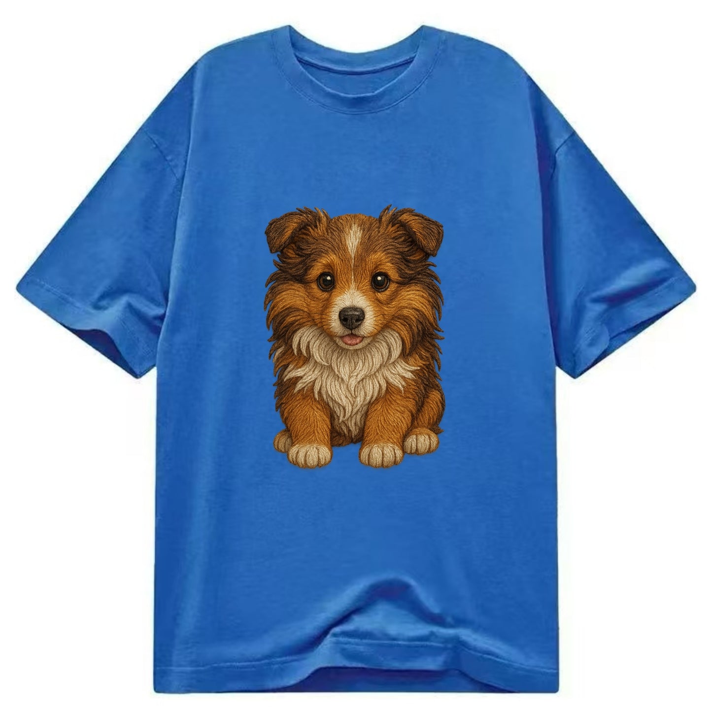 Baby Shetland Sheepdog Puppy - mini collie look, flowing mane, intelligent eyes, - Classic T-shirt - Blue