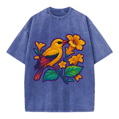 Golden Oriole - Vintage T-shirt - Blue