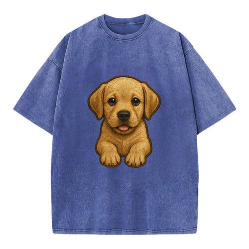Baby Labrador Retriever Puppy - yellow/black/chocolate, soulful eyes, soft ears, - Vintage T-shirt
