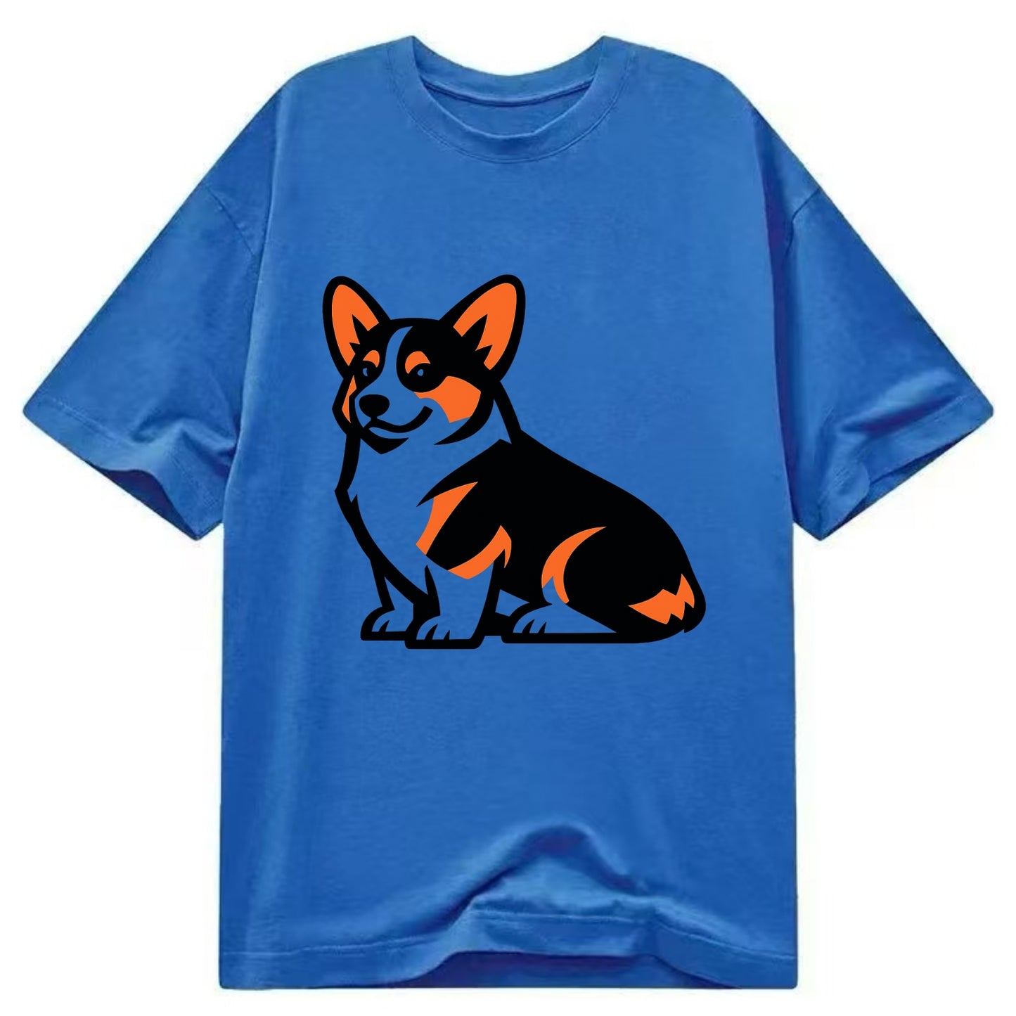 Tricolor Corgi Charm - Classic T-shirt - Blue
