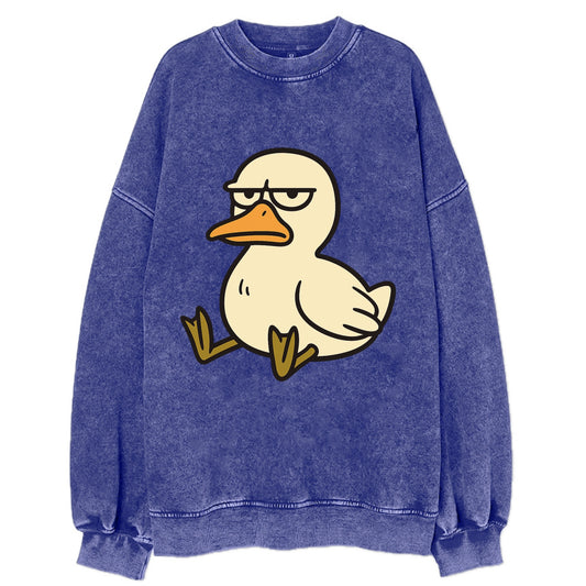 The Duck Judging Silently - Vintage Sweatshirt - Blue