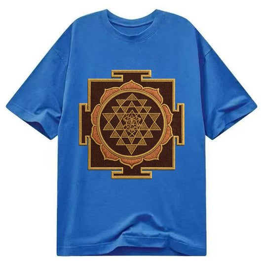 Sri Yantra  - Classic T-shirt - Blue