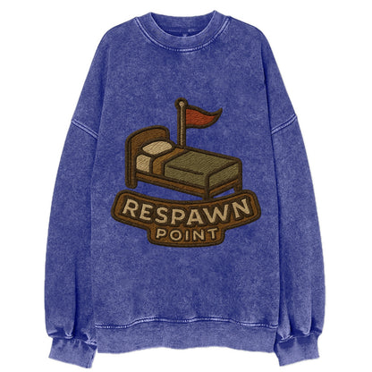 Respawn Point  - Vintage Sweatshirt - Blue