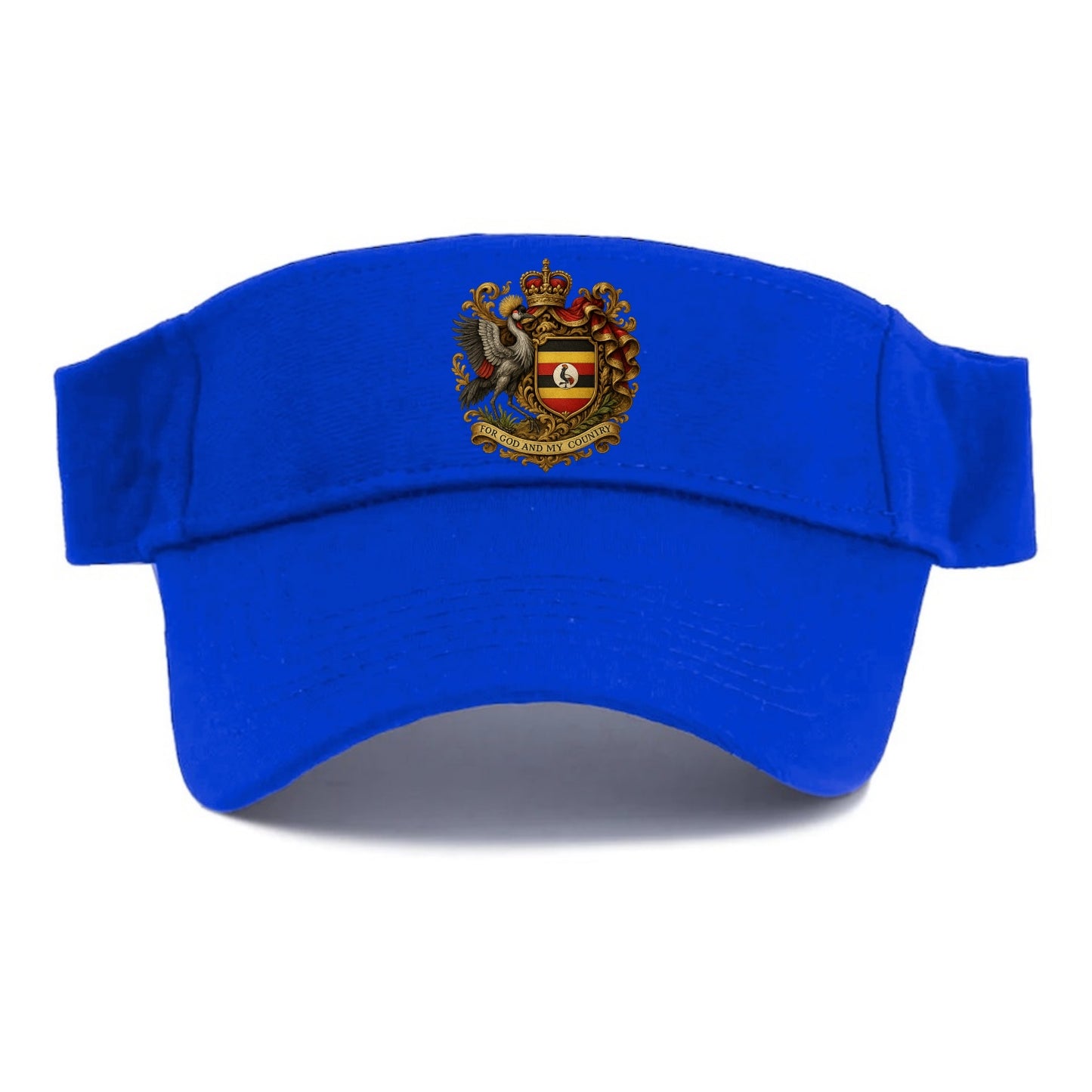 Uganda Crested Crane Emblem  - Visor - Blue