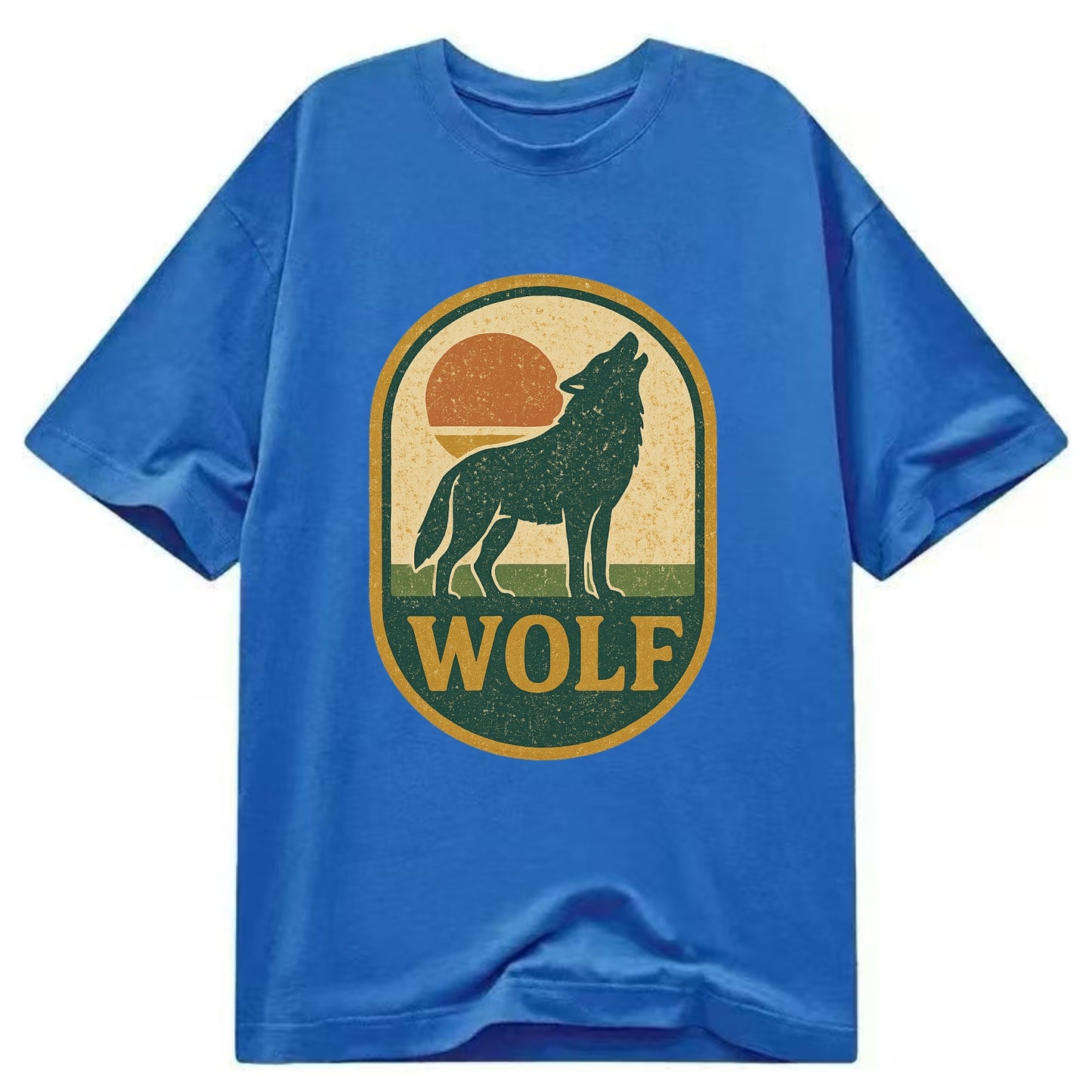 Carbon Fiber Wolf  - Classic T-shirt - Blue