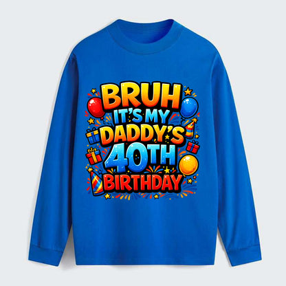 Daddy's 40th Birthday - Classic Long Sleeve Shirt - Blue