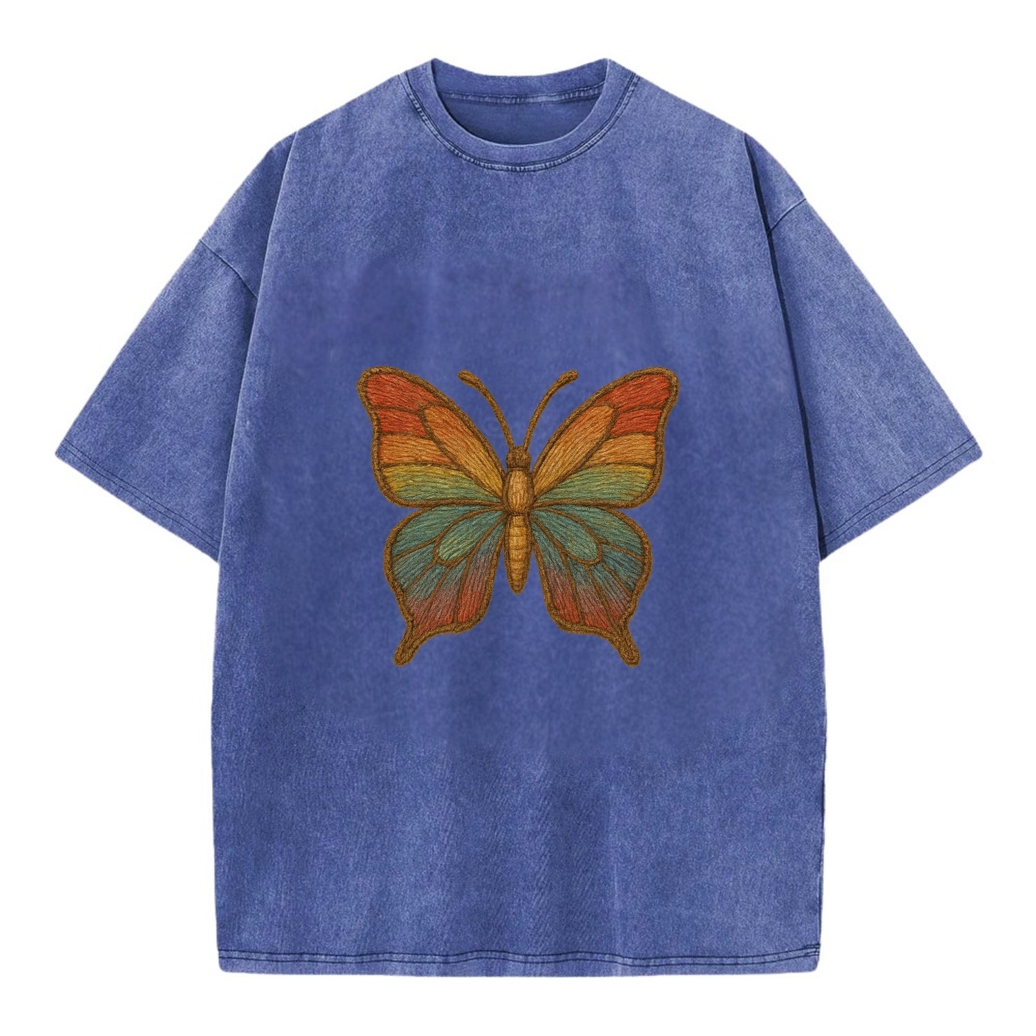 Butterfly Transformation  - Vintage T-shirt - Blue