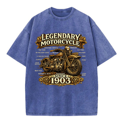 Legendary Motorcycle 1903 - Vintage T-shirt - Blue