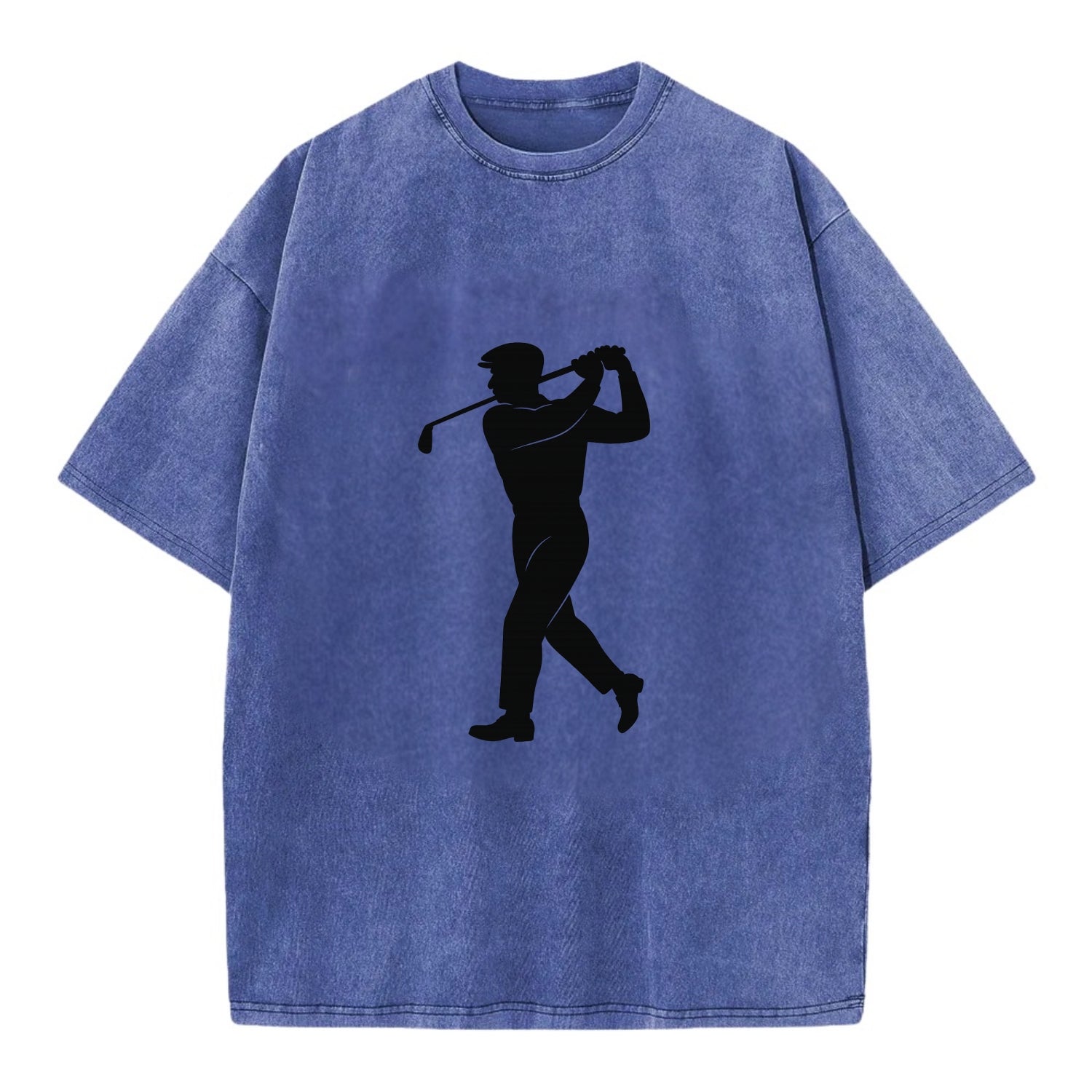 Golfer perfect swing follow-through - Vintage T-shirt - Blue