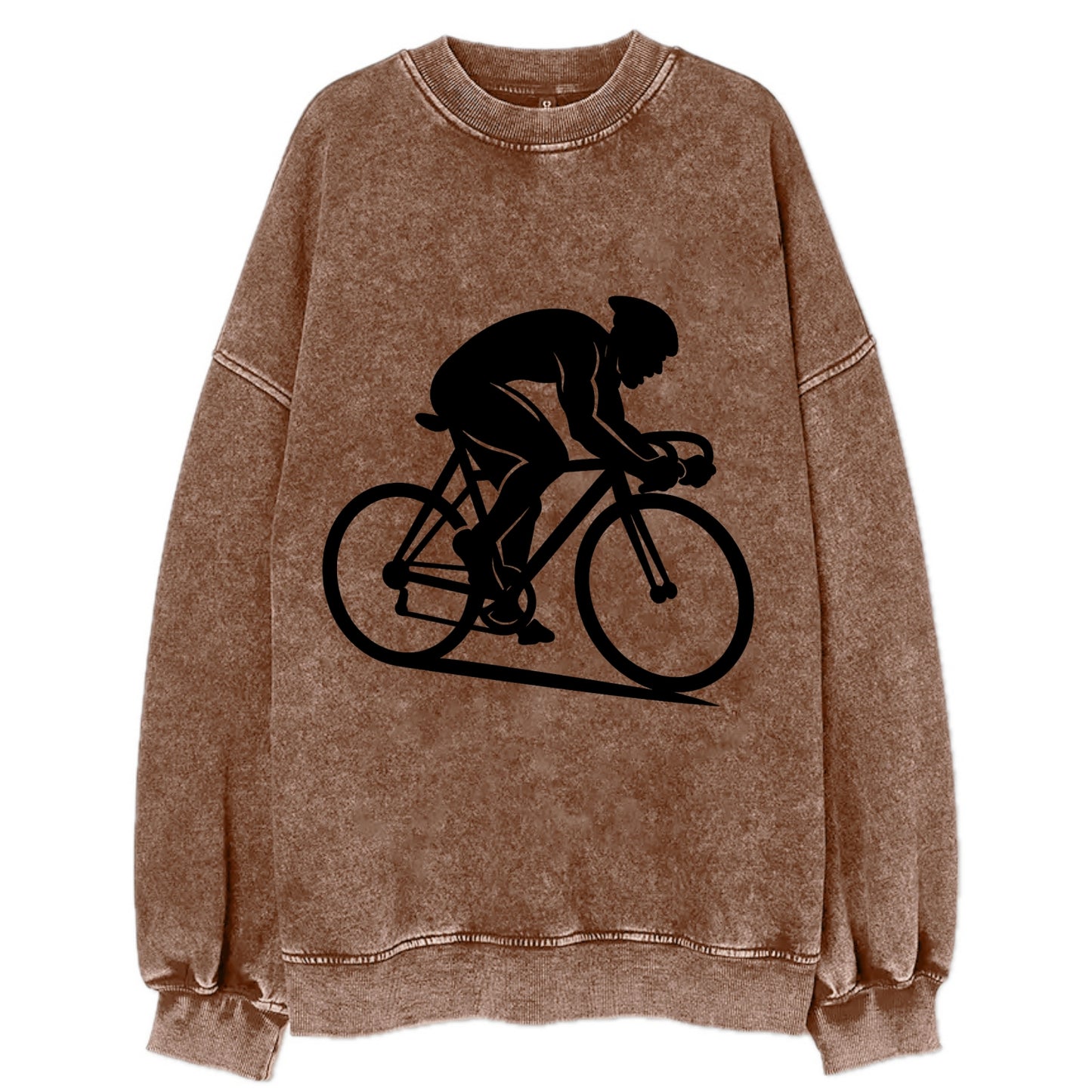 Sprint cyclist racing stance - Vintage Sweatshirt - Brown