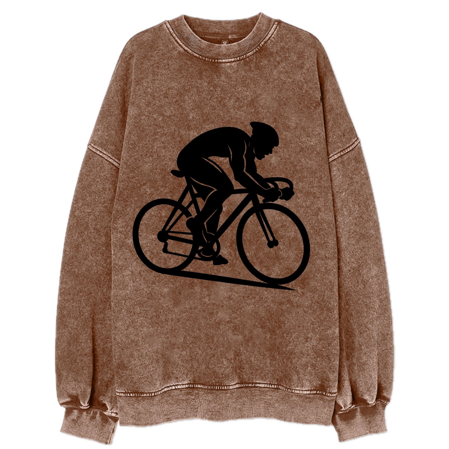 Sprint cyclist racing stance - Vintage Sweatshirt - Brown