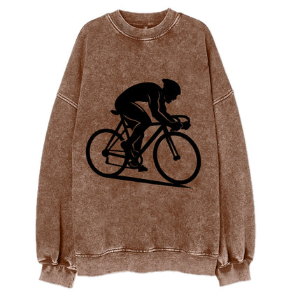 Sprint cyclist racing stance - Vintage Sweatshirt - Brown