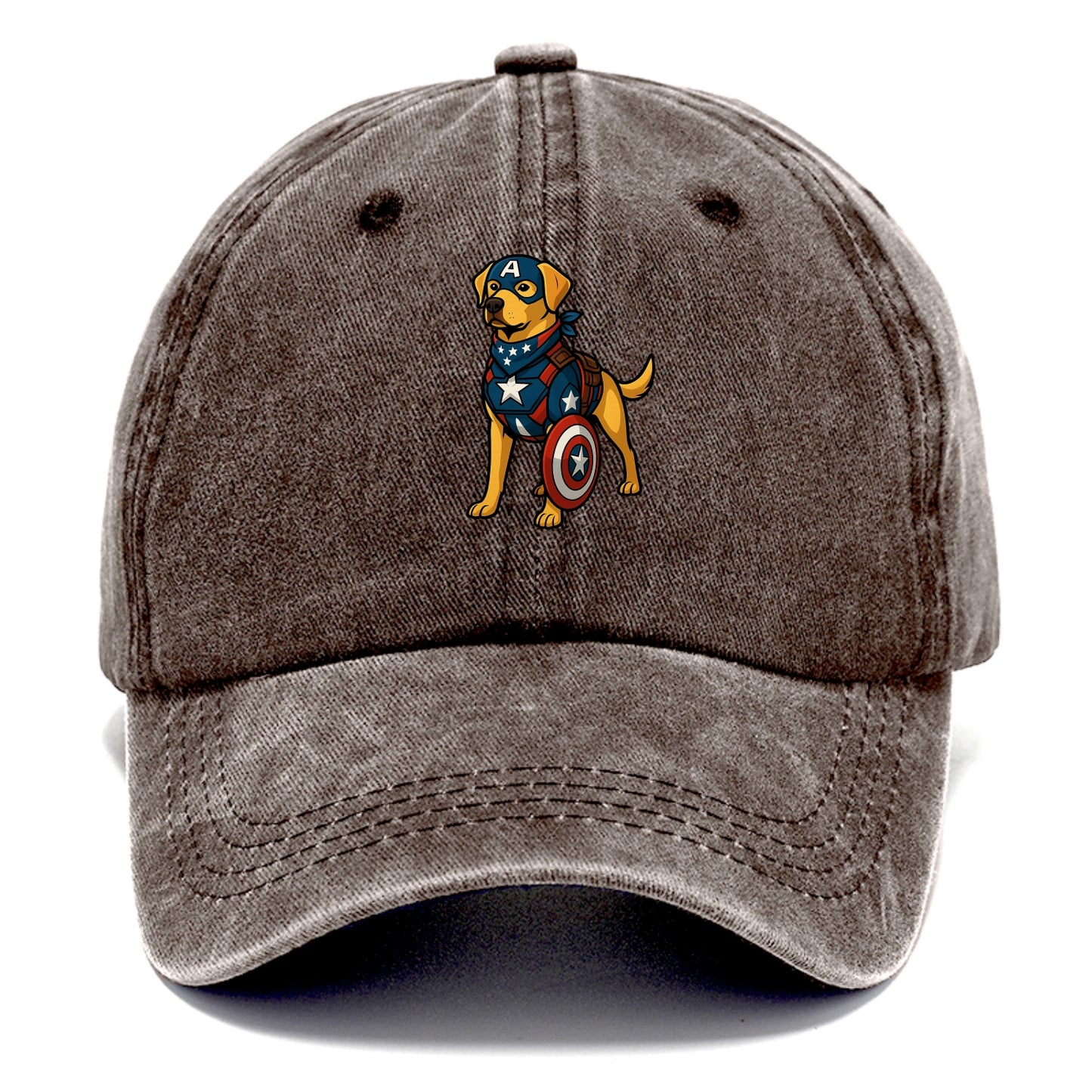 Labrador Captain America  - Classic Cap - Brown