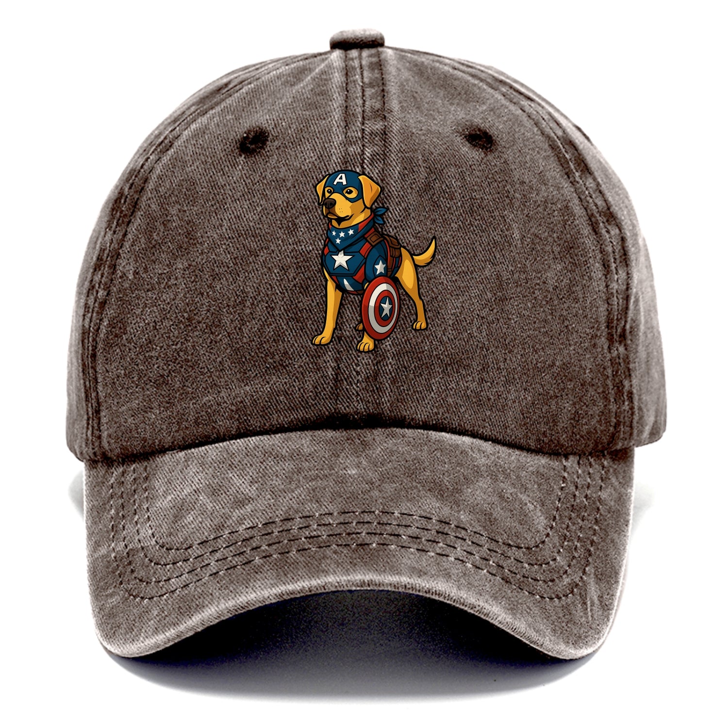 Labrador Captain America  - Classic Cap - Brown