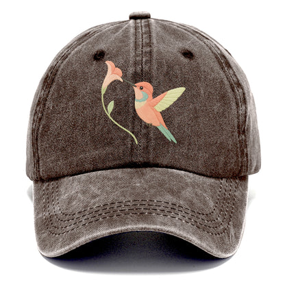 Coral Hummingbird - Classic Cap - Brown